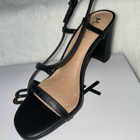 WOMENS SLINGBACK CHUNKY HEEL SANDALS GORGEOUS - Picture 4 of 4